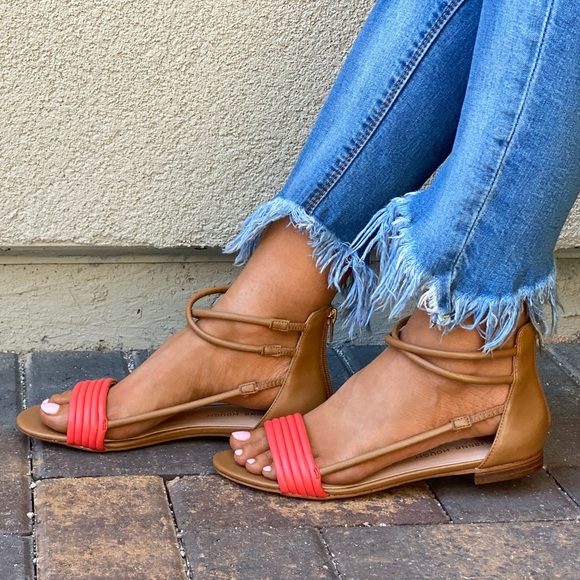 Colorblock Minimalist Huarache Ankle Strap Sandals - Picture 7 of 10